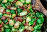 Caramelized Brussels Sprouts with Crispy Bacon