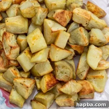 roasted potatoes on a platter