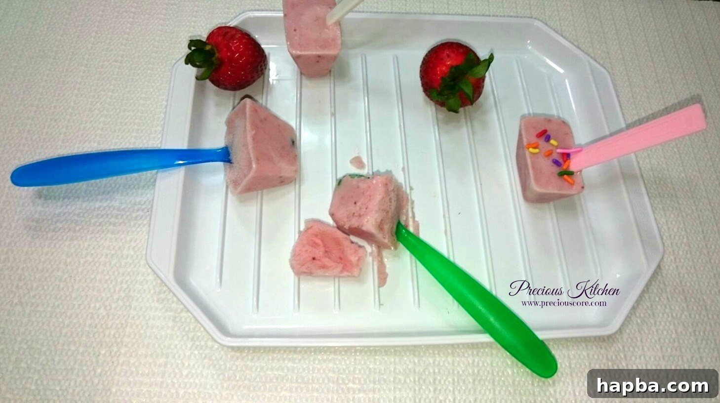 Healthy and Easy Fruit Yogurt Popsicles Delicious homemade strawberry yogurt popsicles