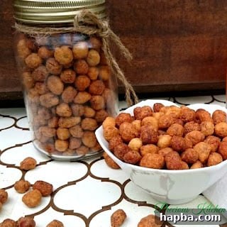 Raw peanuts and coating ingredients laid out before making Peanut Burger