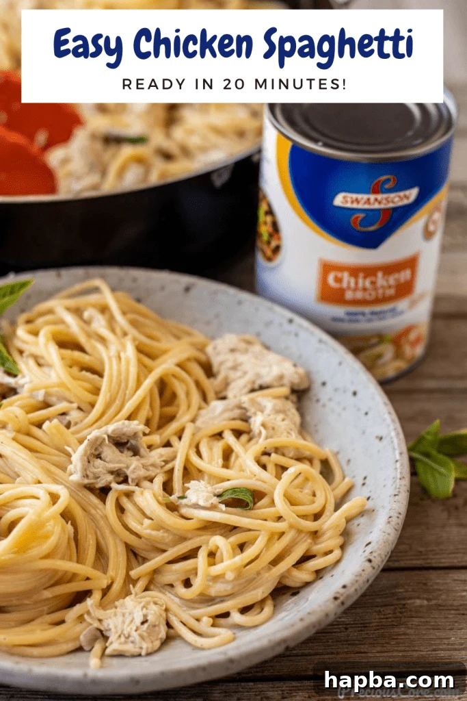 Hearty Weeknight Chicken Spaghetti 7 Chicken spaghetti in a bowl.