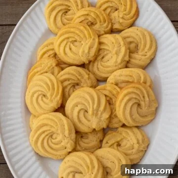 Danish Butter Cookies on a serving platter