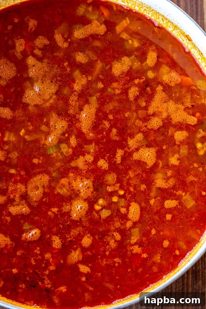 Hearty Lentil Pot 7 Pot with all ingredients for Lentil Stew