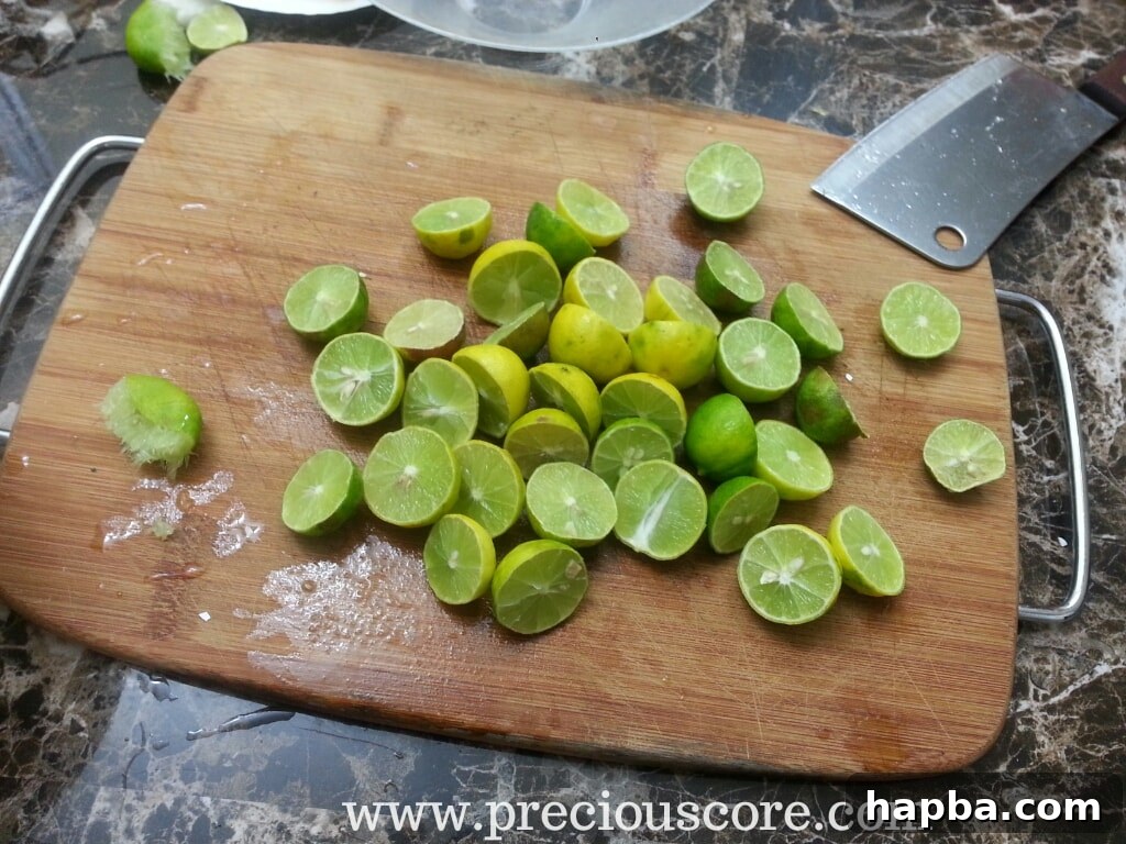 Halved key limes