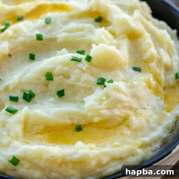 A bowl of buttermilk mashed potatoes