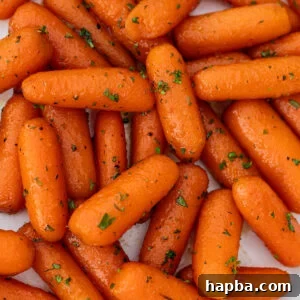 Glazed carrots on a plate.