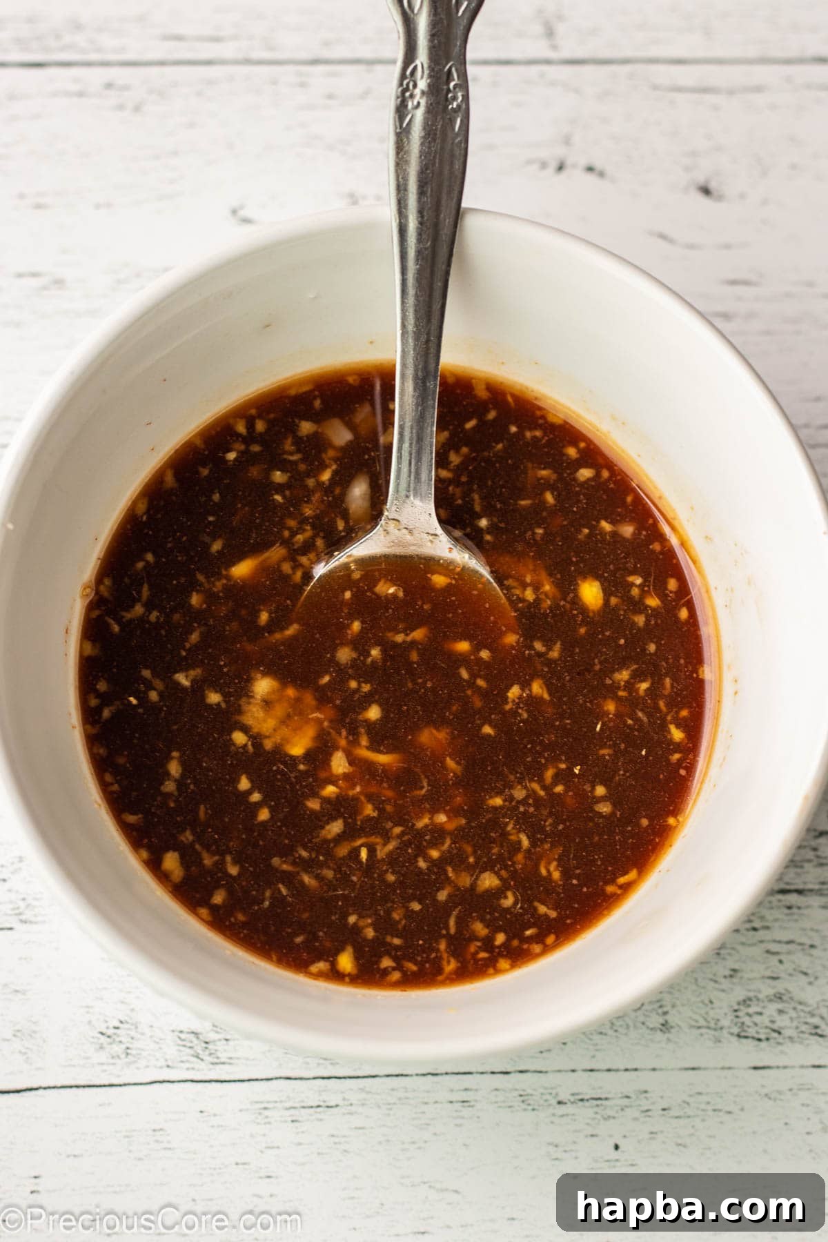 Homemade teriyaki sauce.