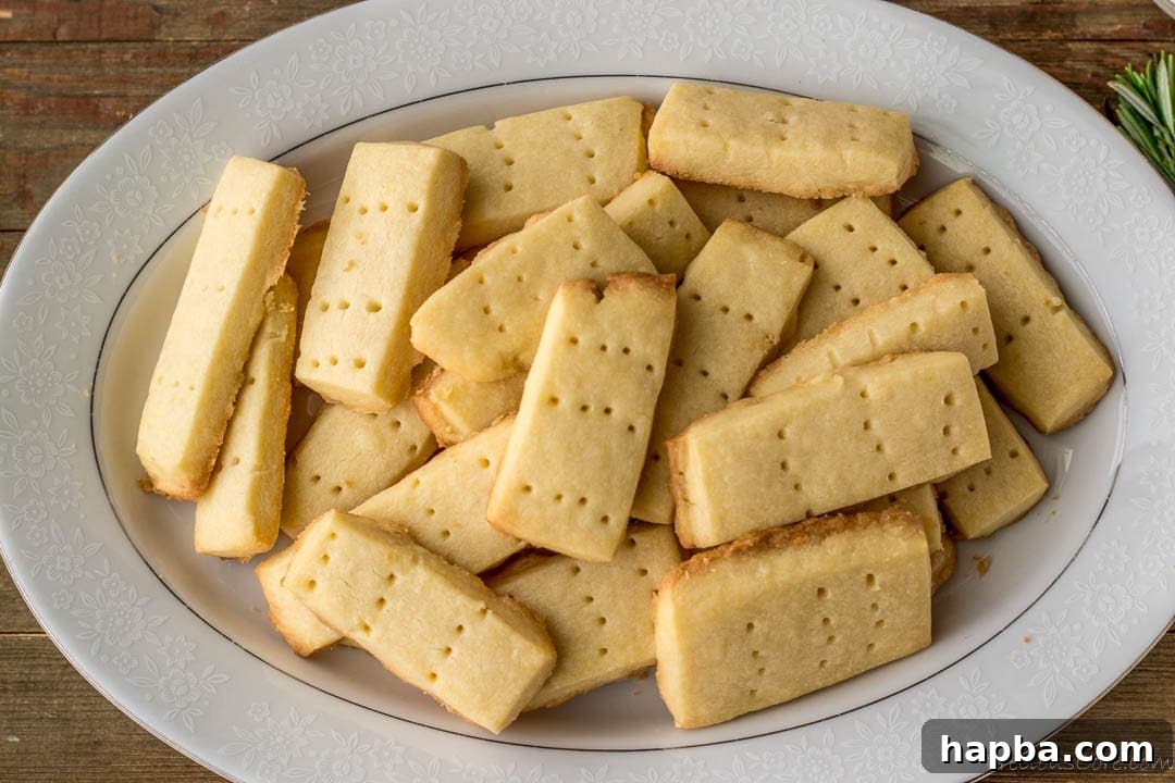 homemade shortbread cookies on a serving tray