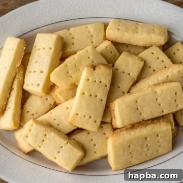 homemade shortbread cookies on a serving tray