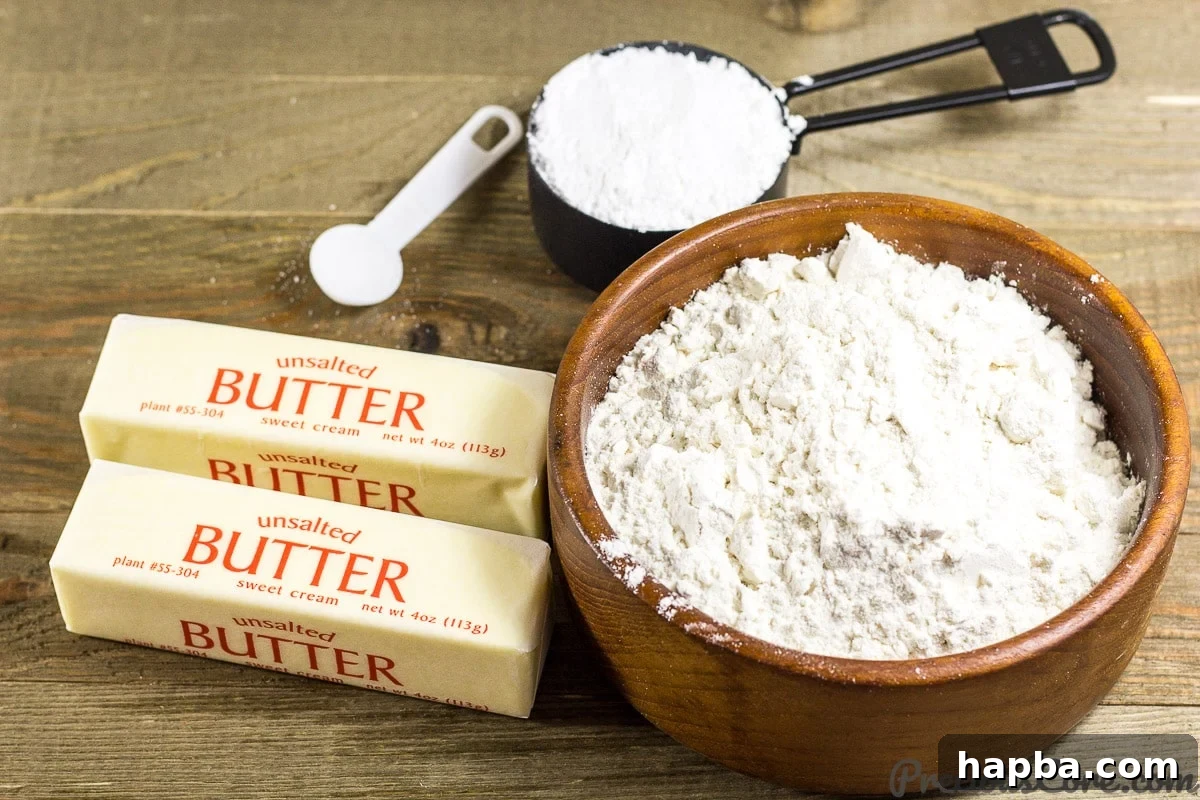 Homemade Shortbread Cookies ingredients