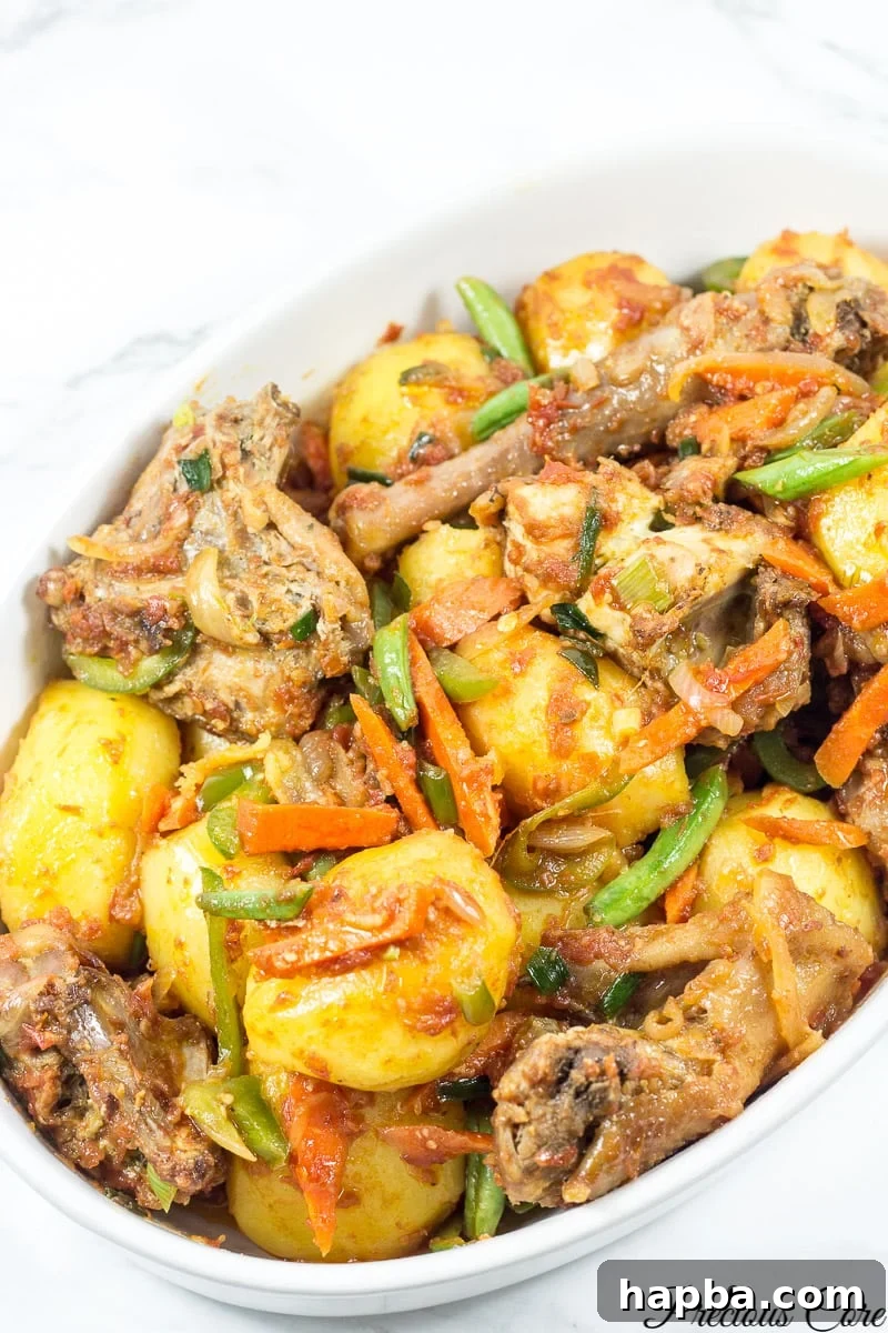 Cameroon hot pot potatoes
