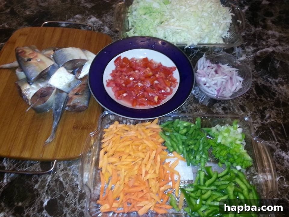 Savory Cabbage and Vegetable Stir-Fry 2 Assortment of fresh ingredients for Mixed Vegetables: cabbage, bell peppers, tomatoes, onions