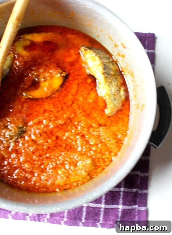 Cameroonian Fish Stew Ready to Serve