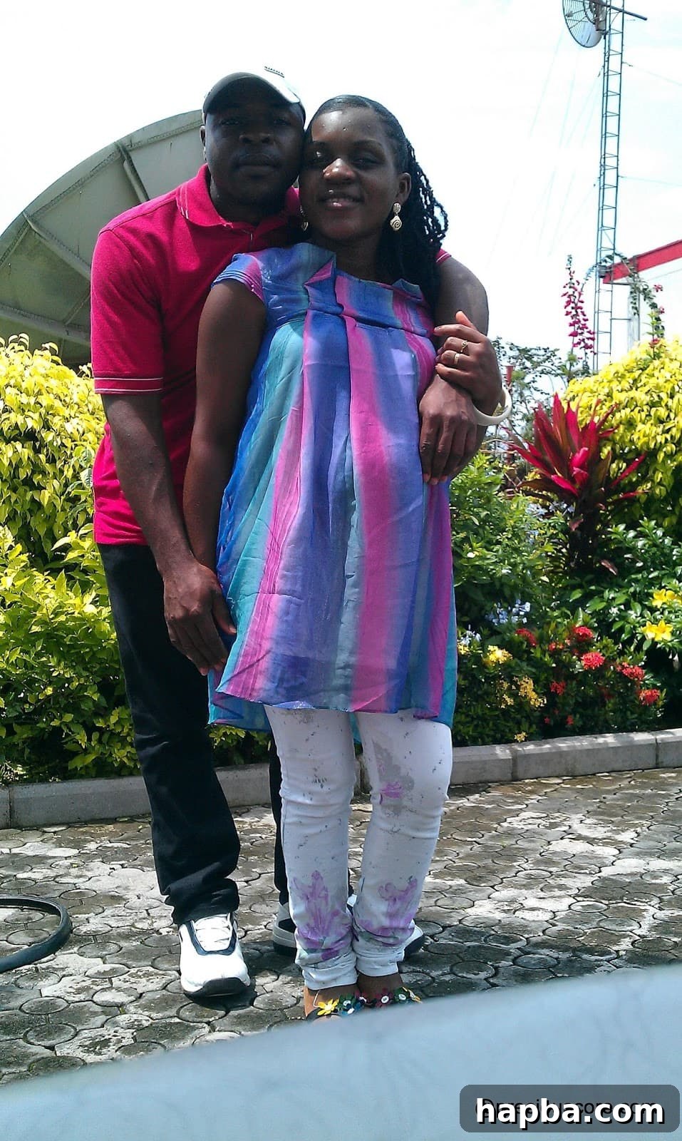 My Harrowing Childbirth 4 Pregnant woman posing in Douala, Cameroon