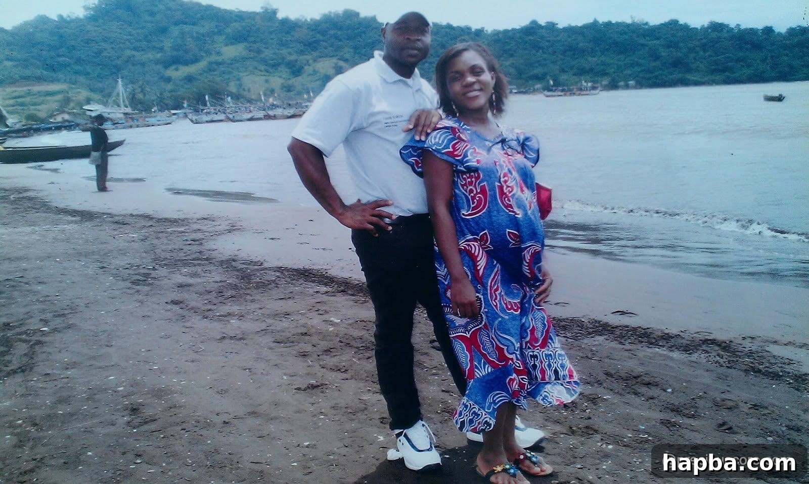 My Harrowing Childbirth 5 Pregnant woman relaxing at Down Beach, Limbe
