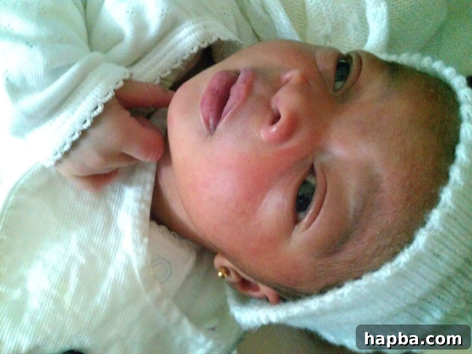 My Harrowing Childbirth 6 Newborn baby girl, moments after birth, wrapped in a blanket