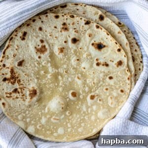 Shawarma bread freshly prepared on linen.