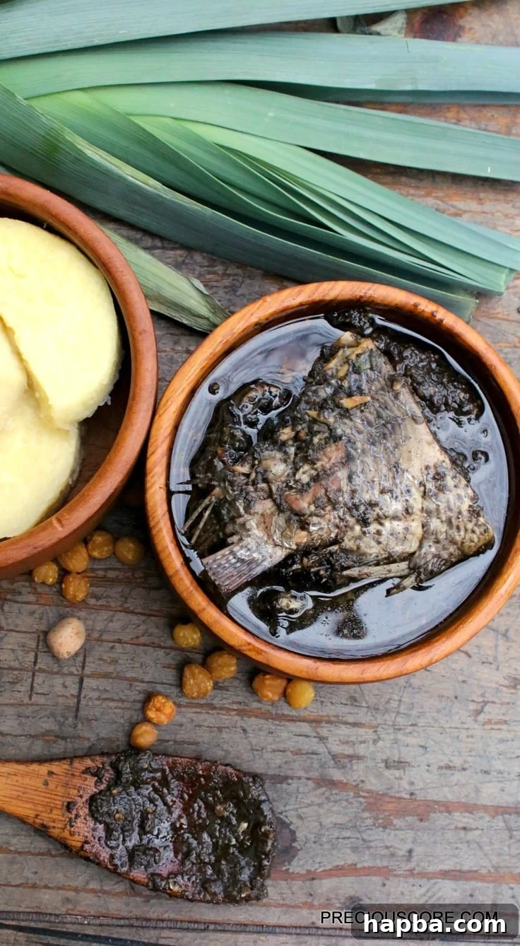 Mbongo Tchobi - Traditional Cameroonian Black Fish Stew