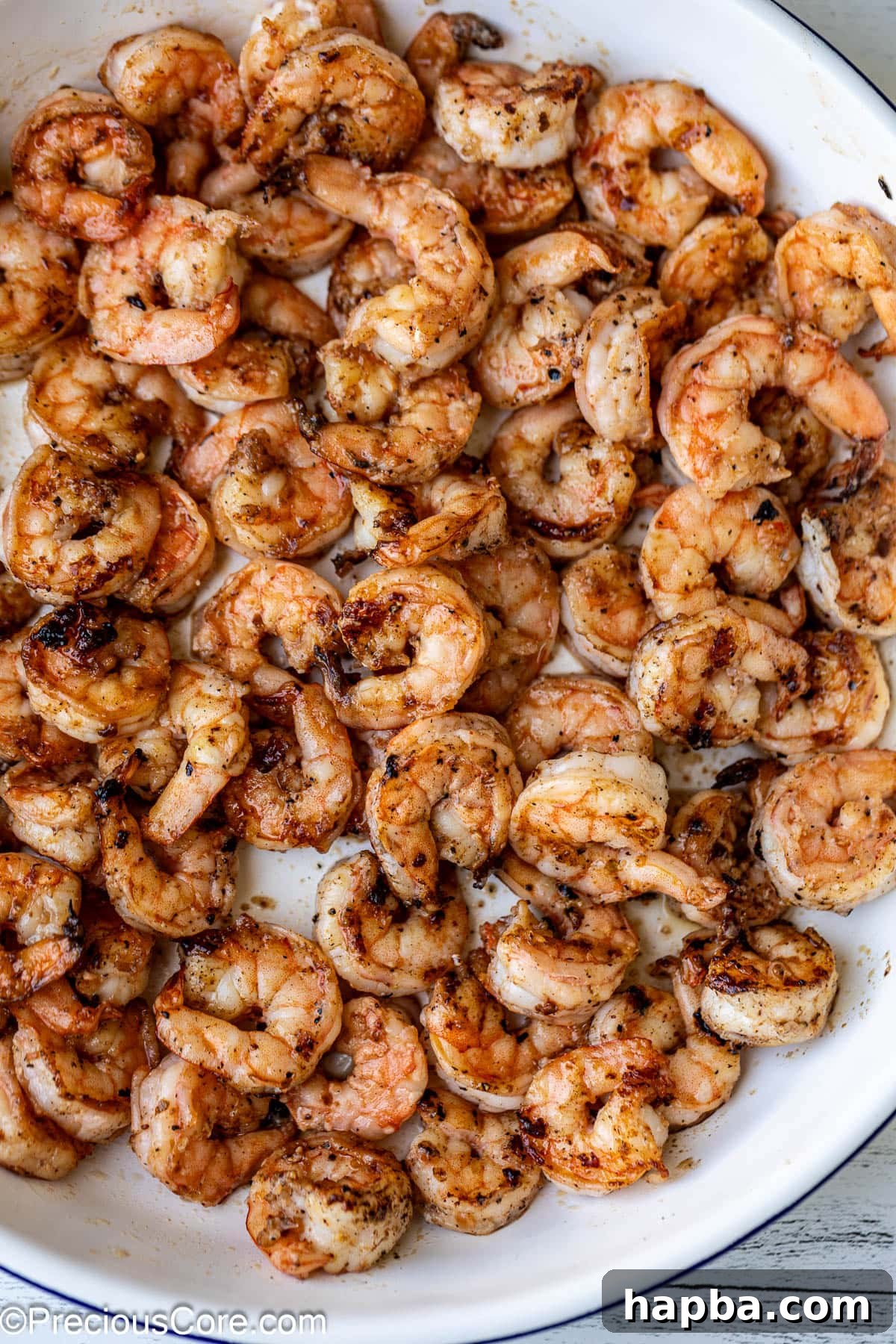 Tropical Mango Shrimp Salad 5 Perfectly seasoned and cooked shrimp, ready to be added to the salad.