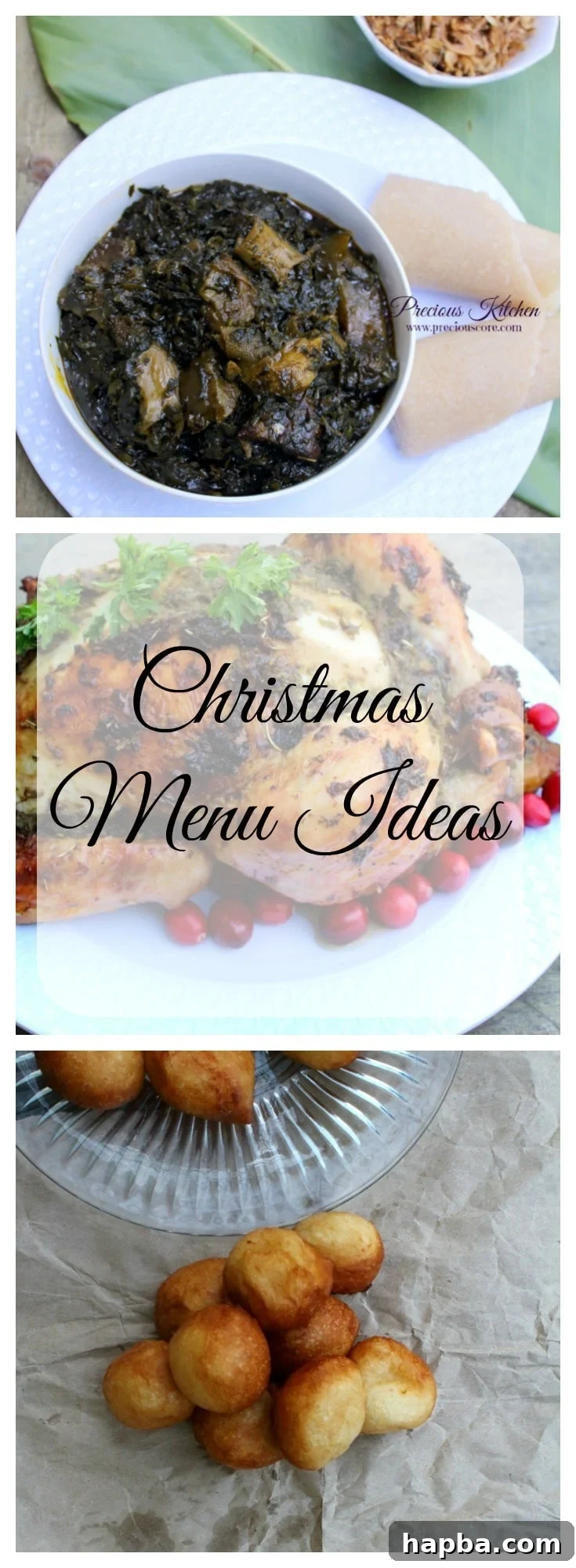 Christmas menu