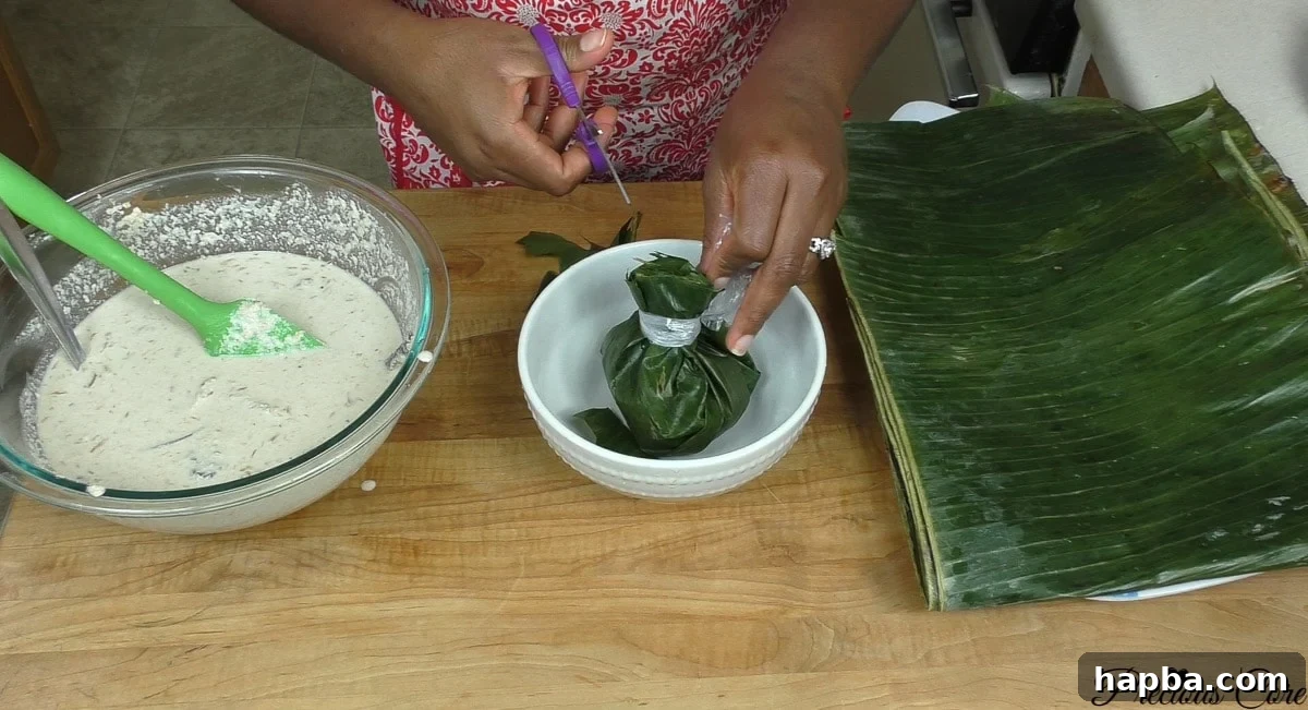 Steaming egusi pudding in progress