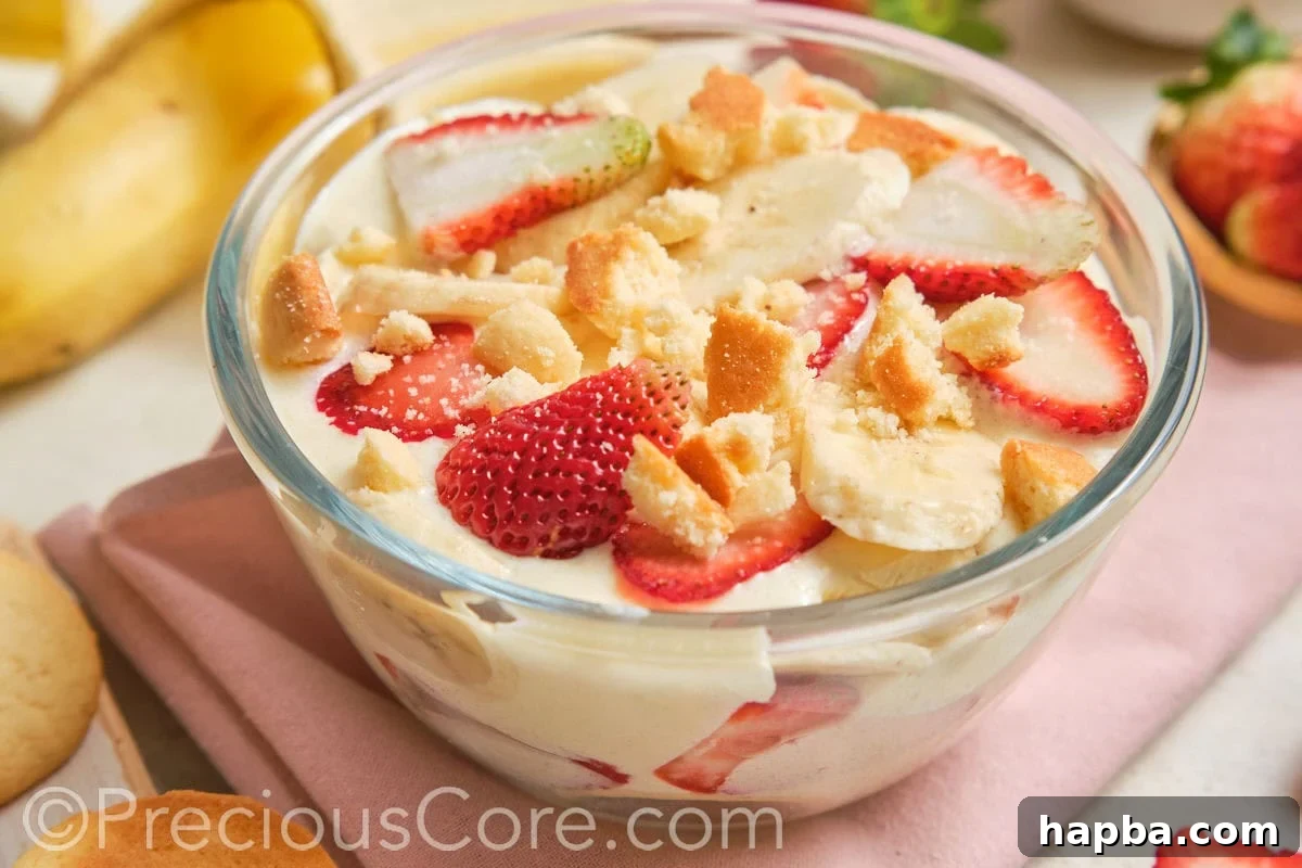 A glass bowl of homemade pudding dessert.