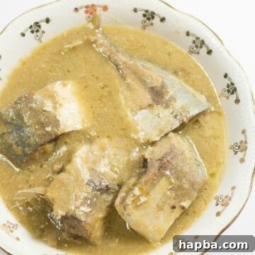 Mpuh fish in a bowl, a classic Cameroonian sauce.