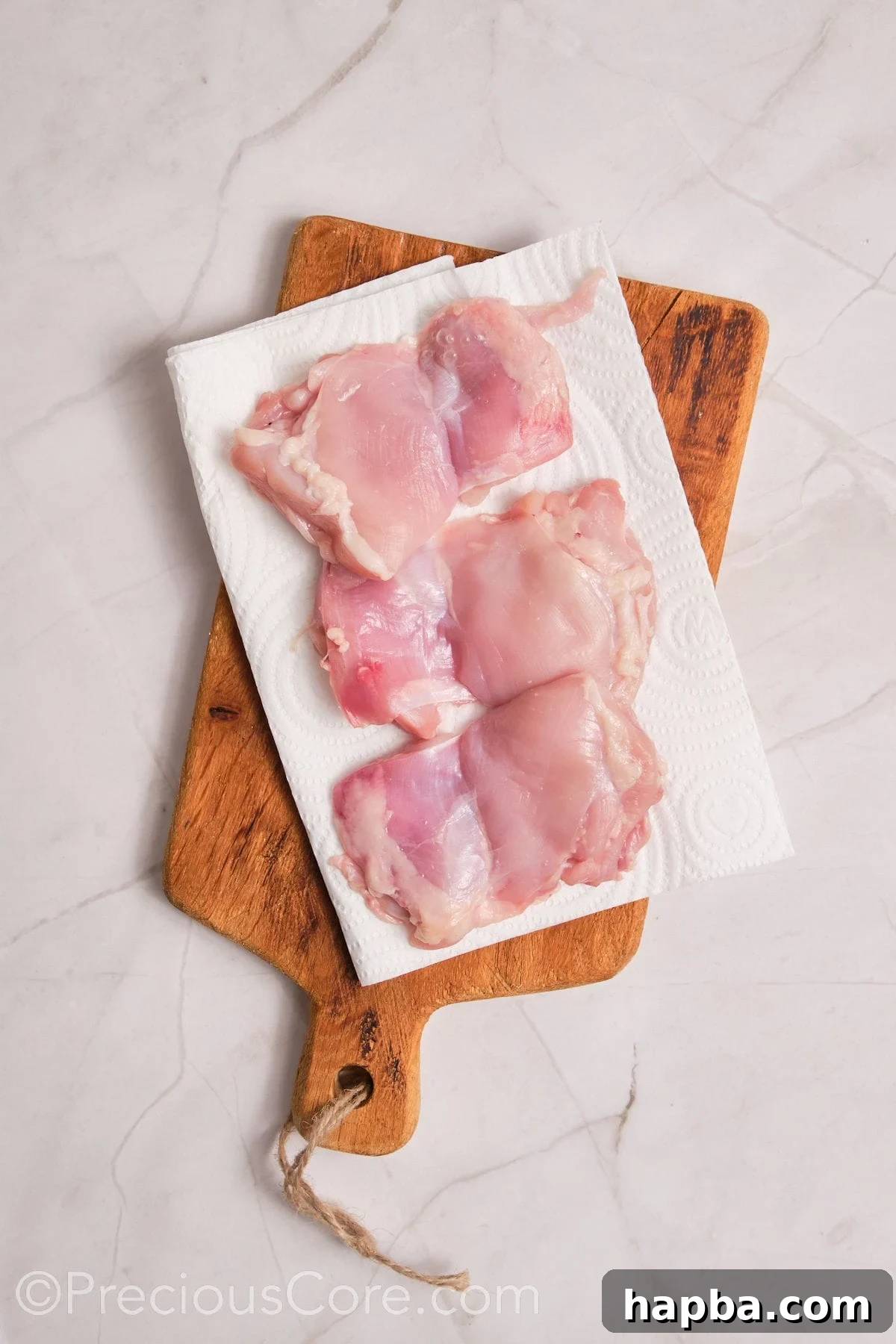 Velvety One-Pan Chicken Pasta 6 Chicken placed on paper towels to absorb the excess moisture.