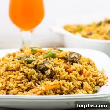 Cameroonian Jollof Rice on a plate