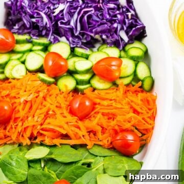 Spinach Red Cabbage Salad with Honey Lemon Dressing