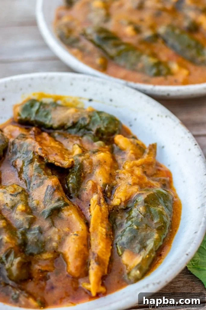 Close-up view of Ekwang served on a plate, highlighting its vibrant ingredients.
