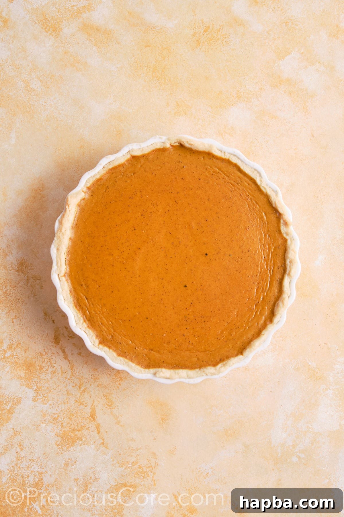Baked pumpkin pie with no evaporated milk.