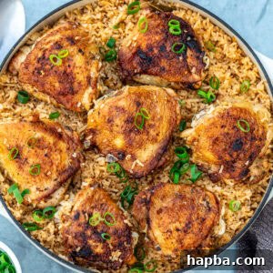 One Pot Chicken Thighs And Rice