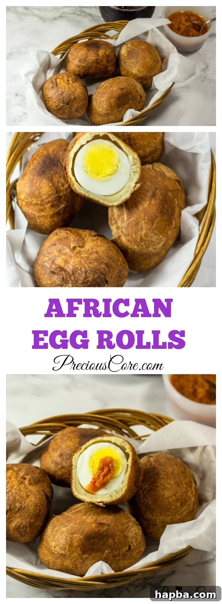 Spiced African Spring Rolls 2 African egg roll video recipe - A basket of freshly fried, golden-brown African egg rolls, ready to be enjoyed.