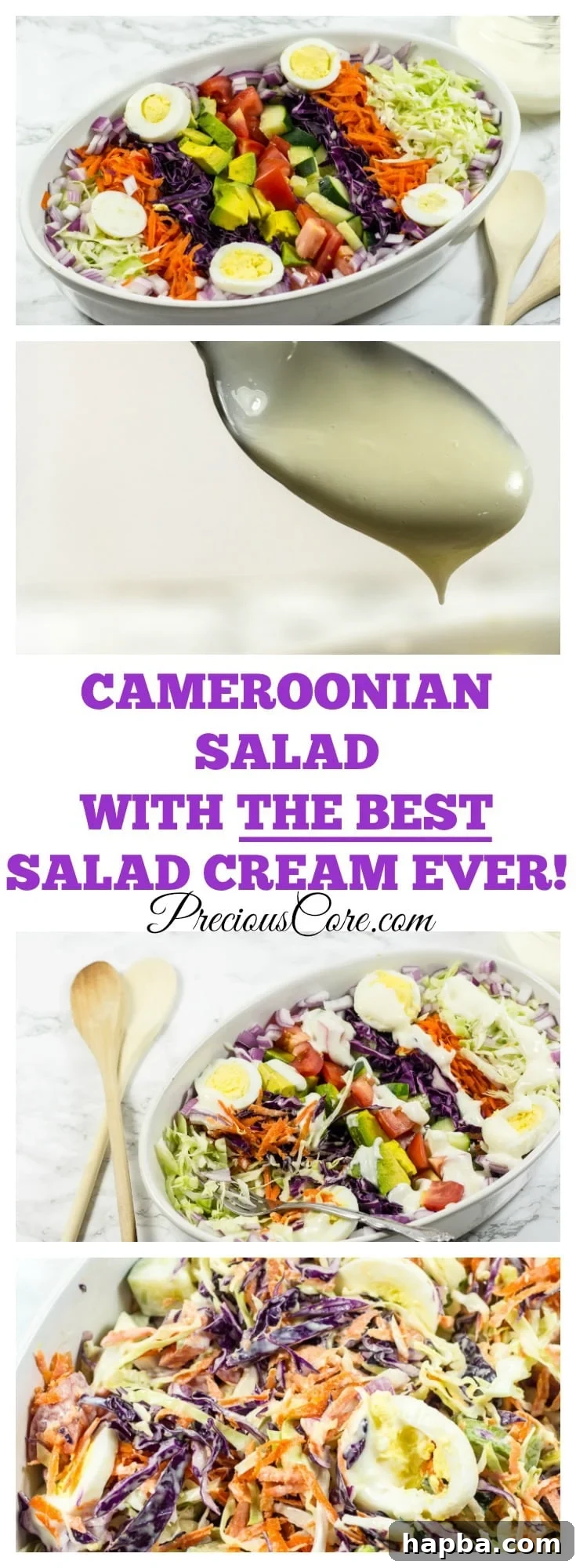 The best Cameroonian salad, beautifully plated and ready to be enjoyed, highlighting its fresh ingredients and inviting appeal.