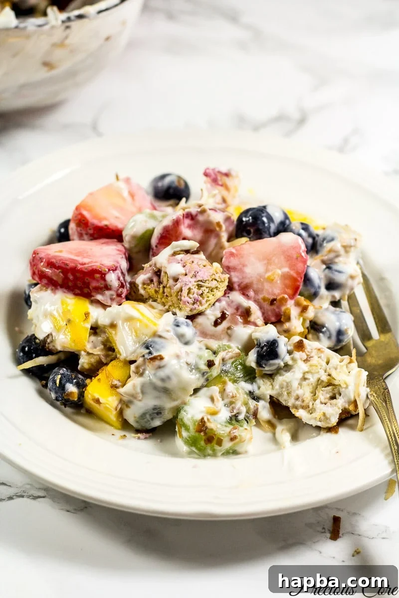 7 layer fruit salad summer