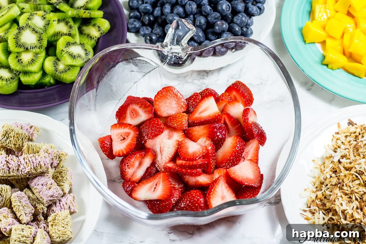 7 layer fruit salad layer 1