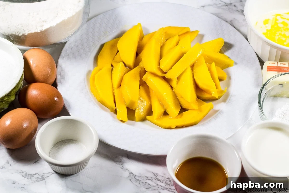Tropical Mango Delight Cake 4 A golden mango upside down cake, fresh out of the oven, waiting to be flipped