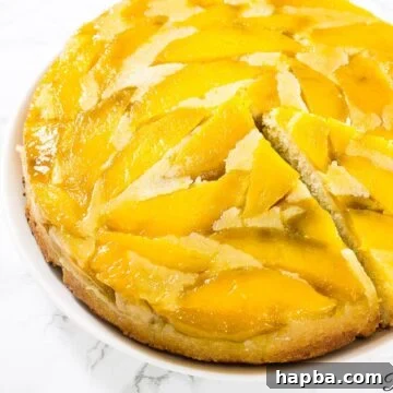 upside down mango cake