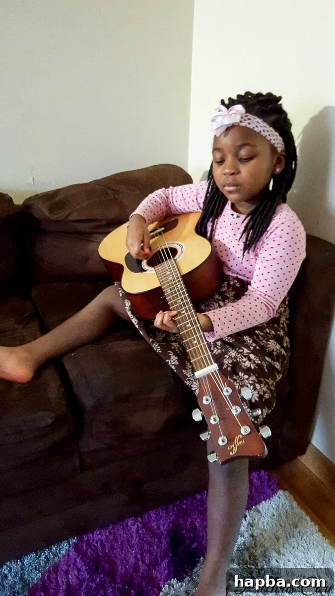 learning to play the guitar