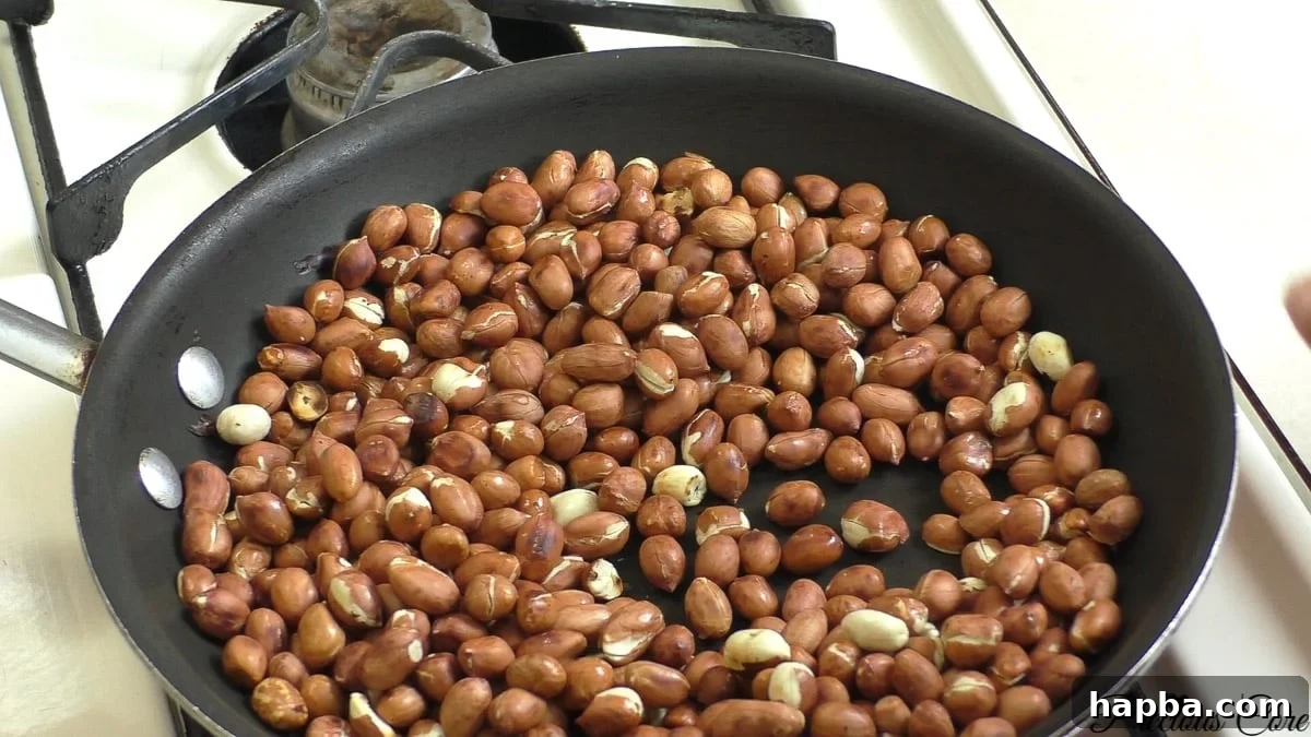 Making cameroon groundnut sweet roasted peanuts