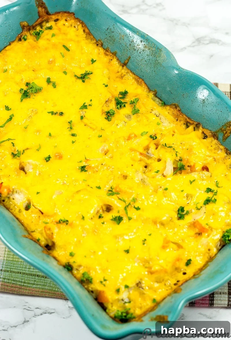 Baked Chicken and Rice Casserole Giveaway Edition 6 Baked Chicken and Rice Casserole recipe step 3: Melted cheese topping