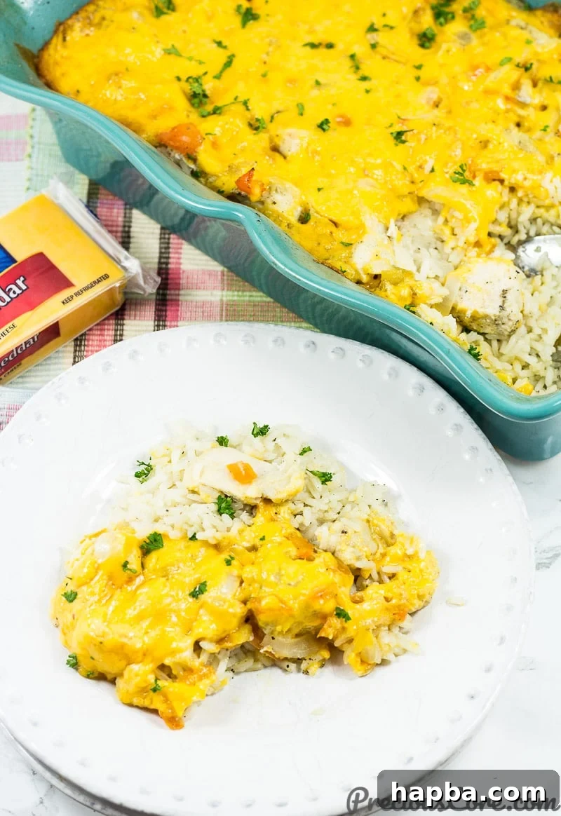 Baked Chicken and Rice Casserole Giveaway Edition 7 Baked chicken and rice casserole dinner ready to serve