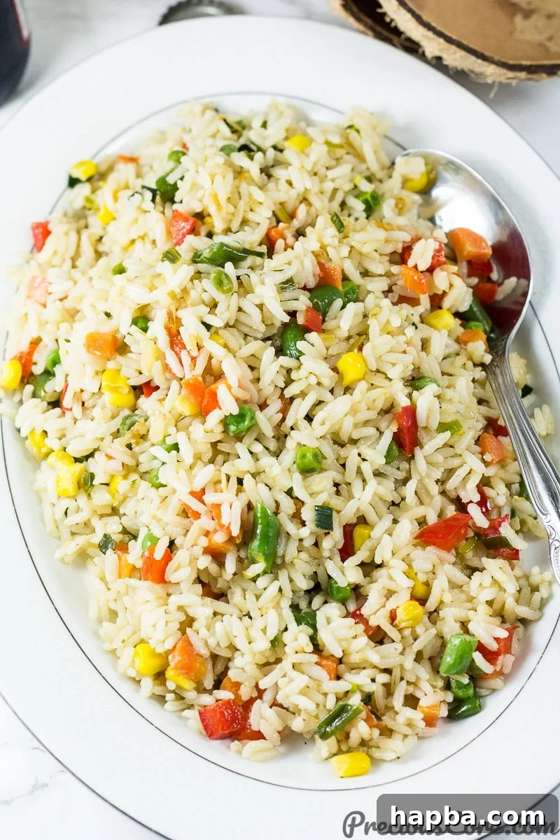 Coconut Fried rice with coconut oil