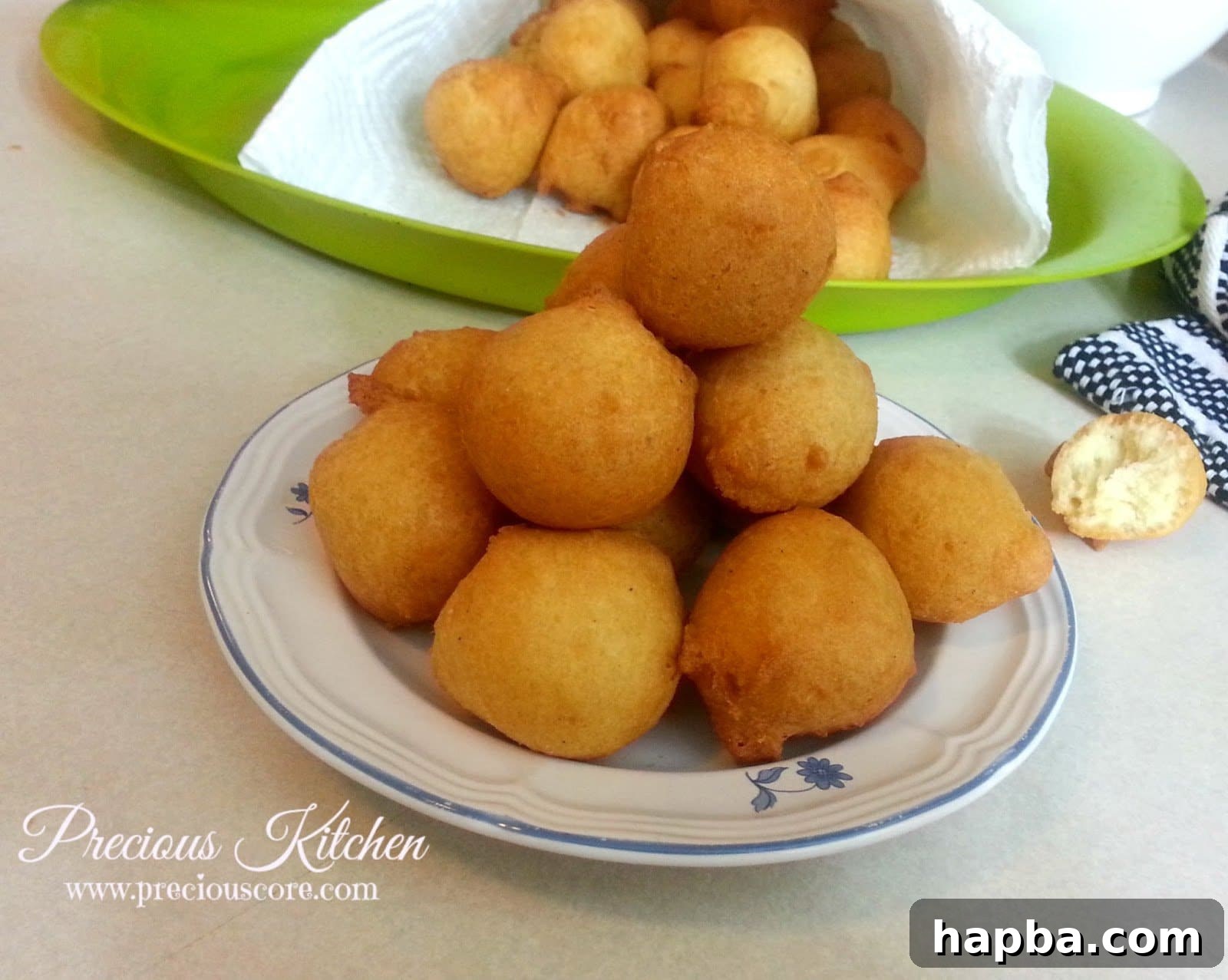 Light and fluffy African drop doughnuts, a sweet treat
