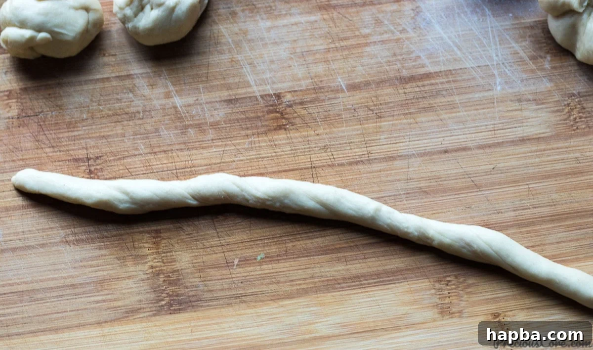 Forming twists for African doughnuts