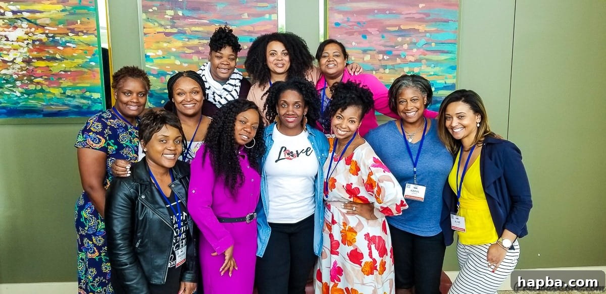 A group picture of Black Food Bloggers networking and celebrating community at the Everything Food Conference