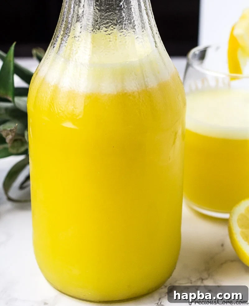 Sunshine Spice Blend 5 Pineapple Ginger Juice in a jar