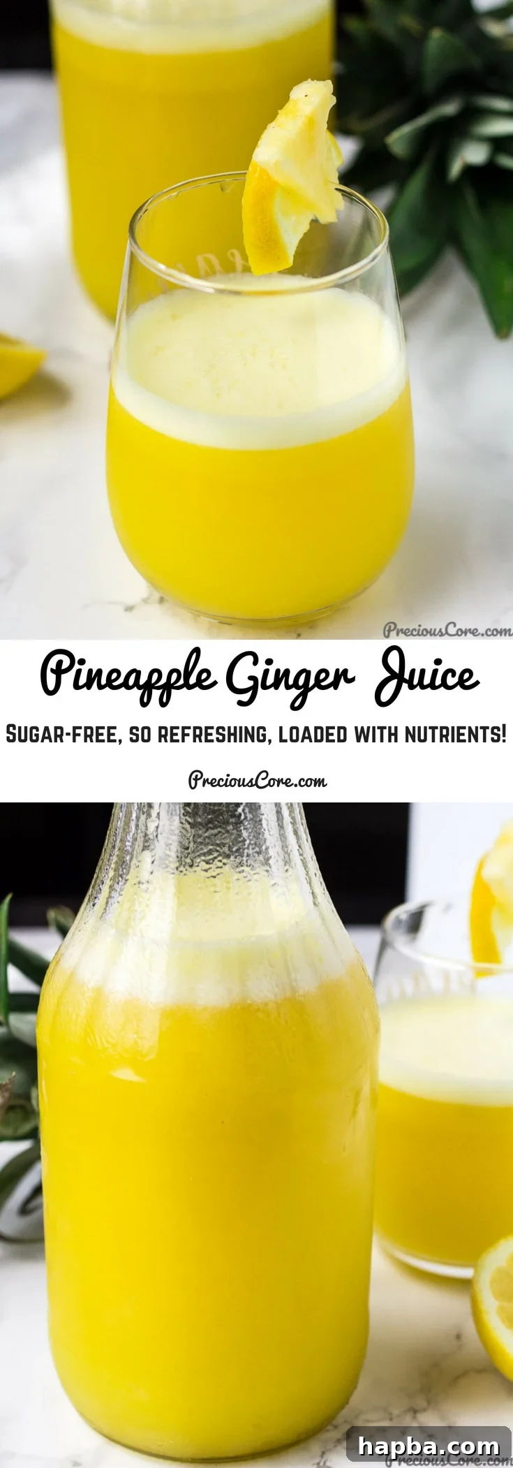 Sunshine Spice Blend 7 Collage with text \"Pineapple Ginger Juice Sugar-free, So Refreshing, Loaded with Nutrients!\"