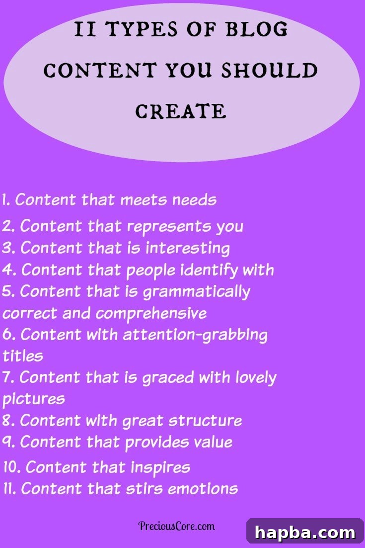 blog content characteristics characteristics of great blog content